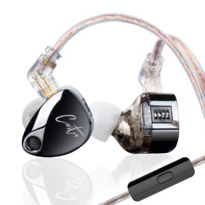 kz castor dual driver iem | adjustable tuning switch hi fi earphones | harman target curve in ear monitors with mic | professional bass & treble tuning hybrid wired earbuds